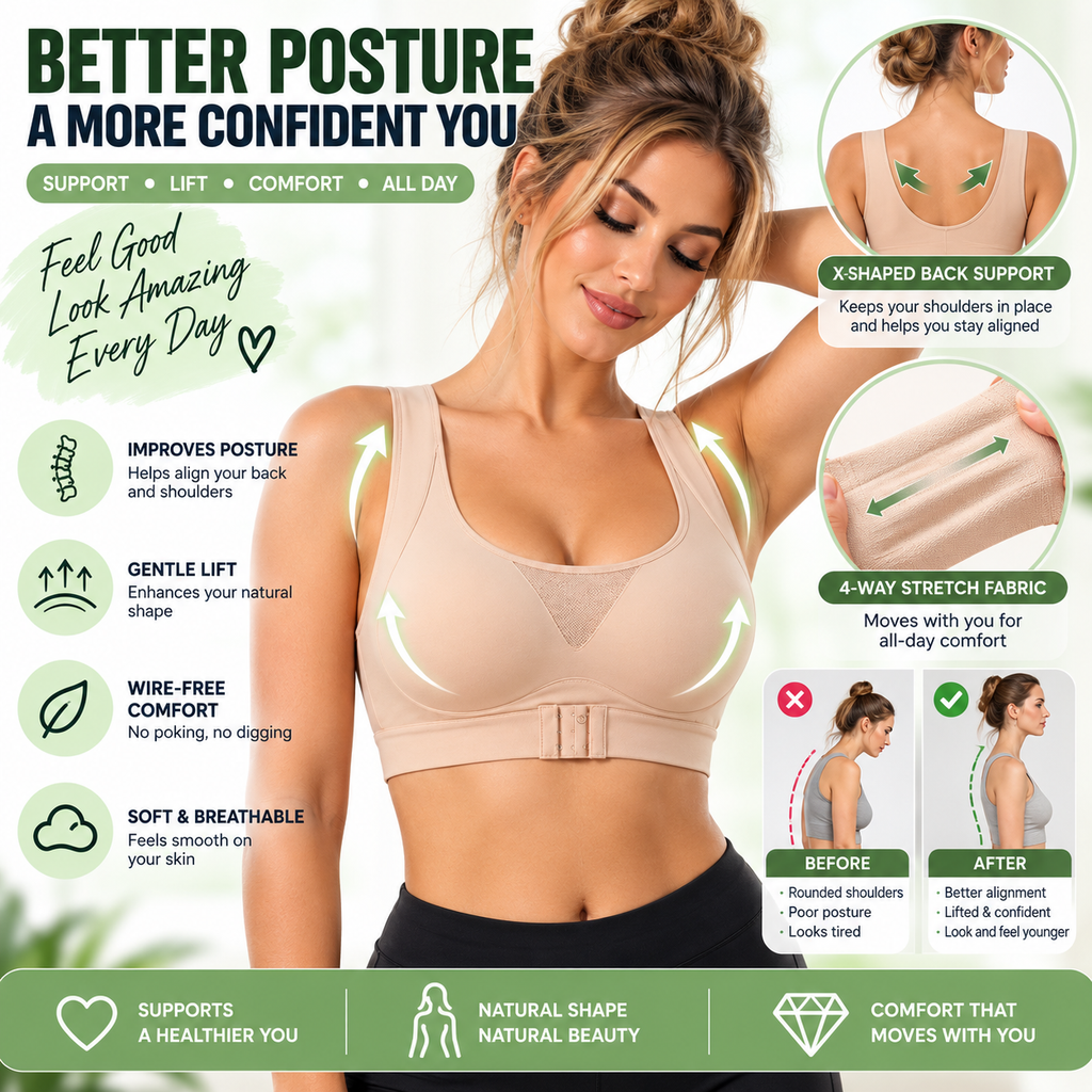 ❤️Front-Fastening Wireless Posture Support Bra❤️
