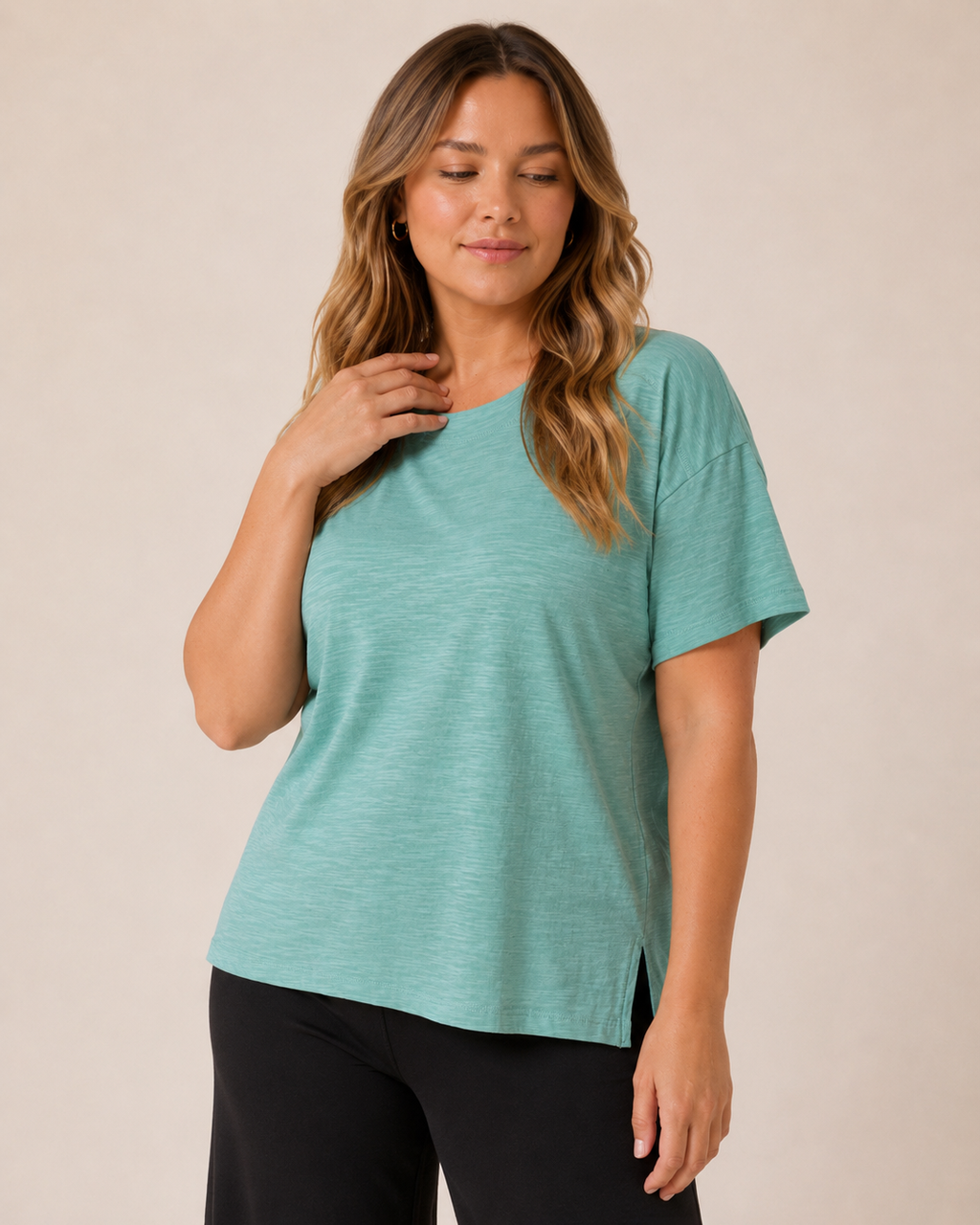 Essential Cotton Slub Tee in Sagebrush