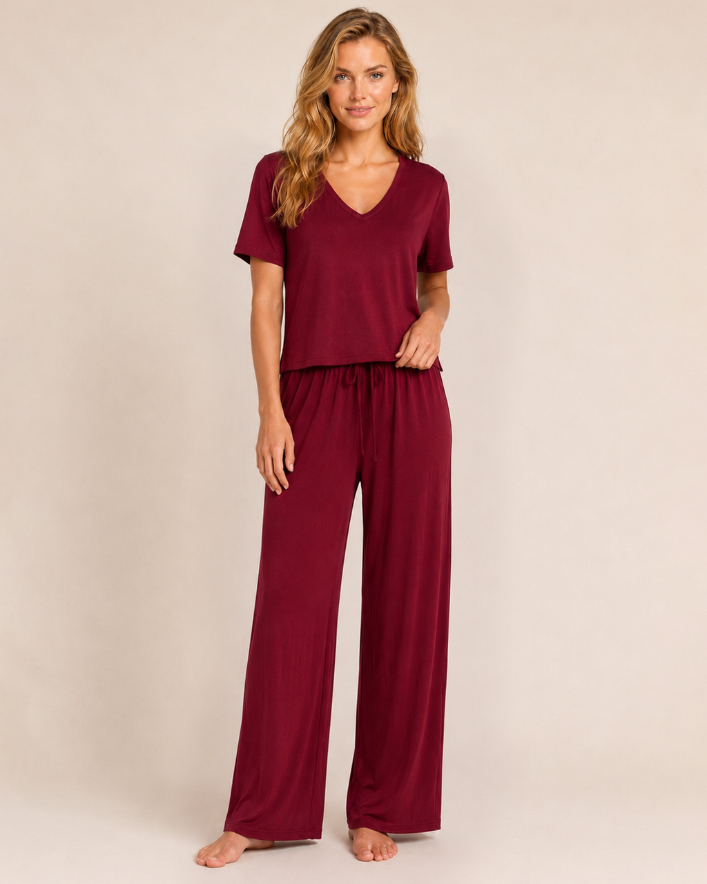 Dream Soft Pajama Bottoms in Cabernet