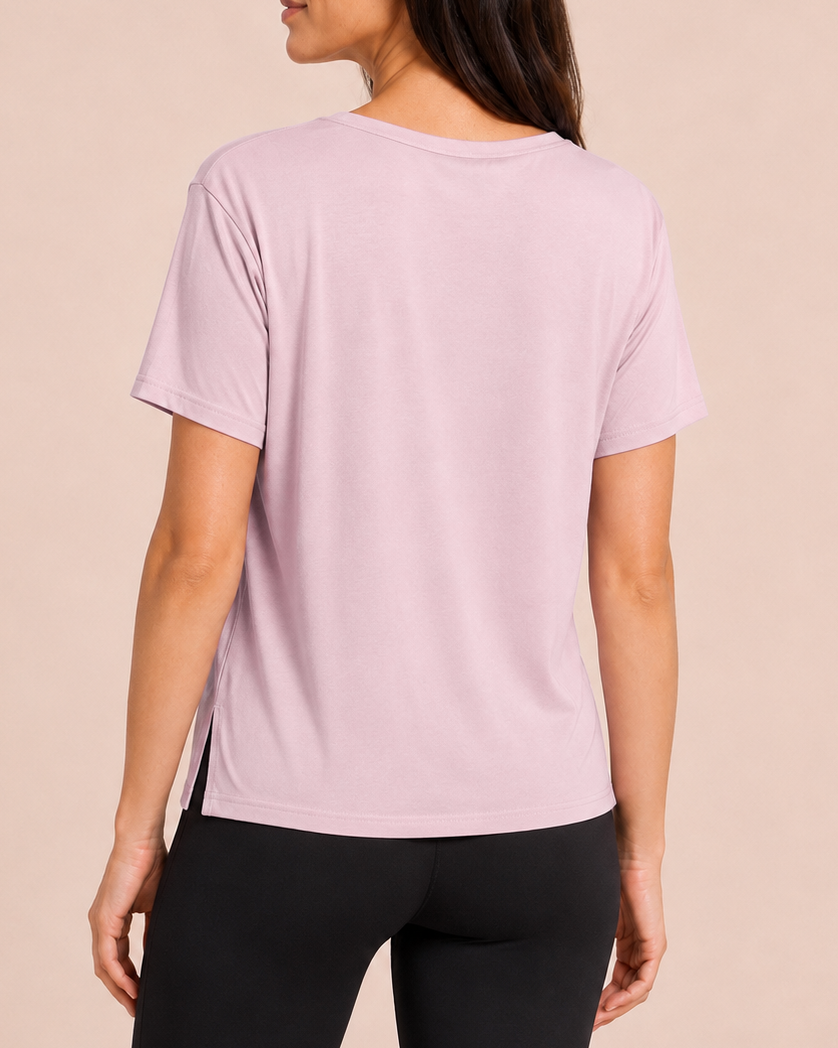 Dream Soft V-Neck Pajama Top in Mauve Mist