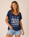 Peace Comes in Waves Graphic Tee